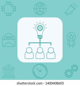 Teamwork vector icon sign symbol
