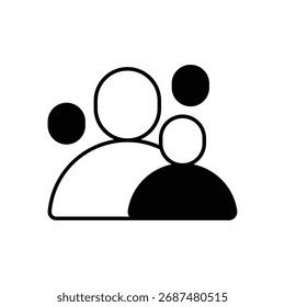 Icono de Vector de trabajo en equipo icono de Vector Ilustración de stock