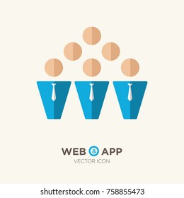 teamwork vector icon for websites and mobile minimalistic flat design