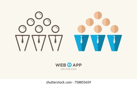 teamwork vector icon for websites and mobile minimalistic flat design