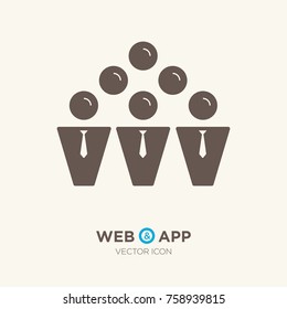 teamwork vector icon for websites and mobile minimalistic flat design