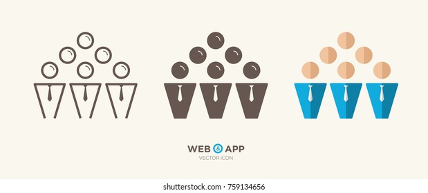 teamwork vector icon for websites and mobile minimalistic flat design