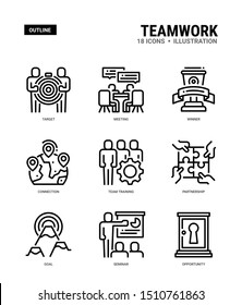 Teamwork Vector icons for web design, book, magazine, poster, ads, app, etc.