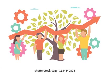 Teamwork. Vector illustration for business design and infographic.