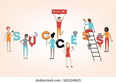 Teamwork vector illustration flat design