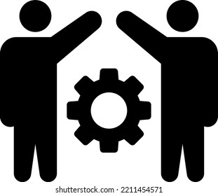Teamwork Vector illustration on a transparent background. Premium quality symmbols. Glyphs vector icons for concept and graphic design. 

