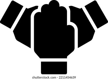 ilustración del vector de trabajo en equipo sobre un fondo transparente. Símbolos de calidad superior. Iconos vectoriales de glifos para diseño de conceptos y gráficos. 

