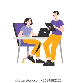 Teamwork Vector Illustration Which can easily edit or modify
