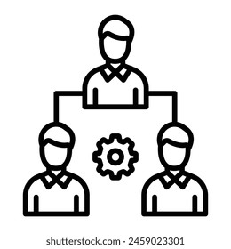 Teamwork Vector Line Icon Design
