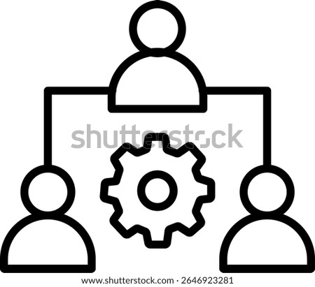 Teamwork Vector Line Icon Design
