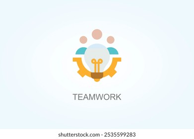Ilustração Do Símbolo Do Vetor Ou Do Símbolo Do Logotipo Do Trabalho Em Equipe