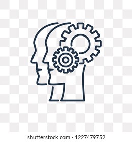 Teamwork vector outline icon isolated on transparent background, high quality linear Teamwork transparency concept can be used web and mobile