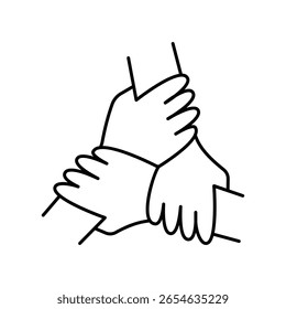 Teamwork Symbol für die Vektorgrafik-Gliederungsgrafik. EPS 10-Datei