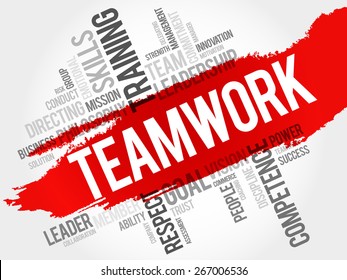 Teamwork Word Cloud Business Concept Stock Vector (Royalty Free ...