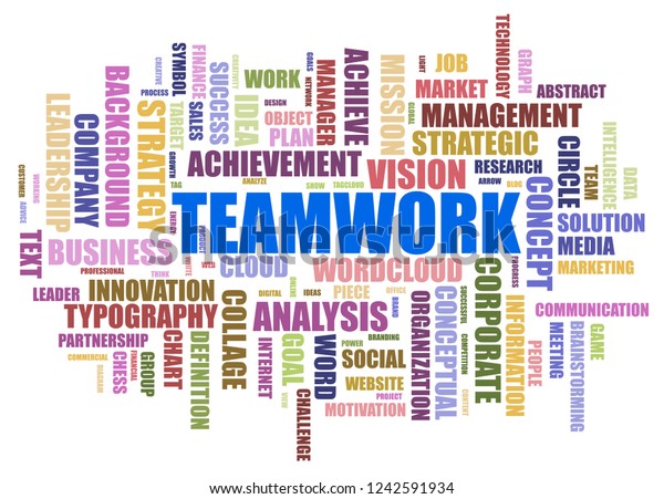 Teamwork Word Cloud Business Concept Stock Vector (Royalty Free ...