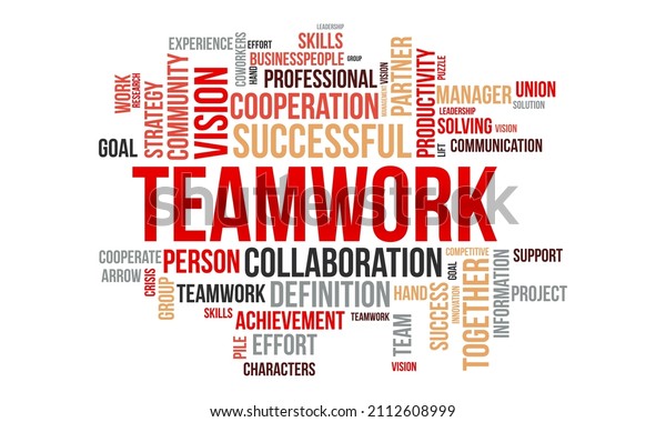 Teamwork Word Cloud Template Business Concept Stock Vector (Royalty ...