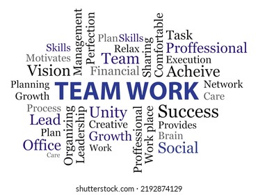 Teamwork Word Cloud Vector Illustration