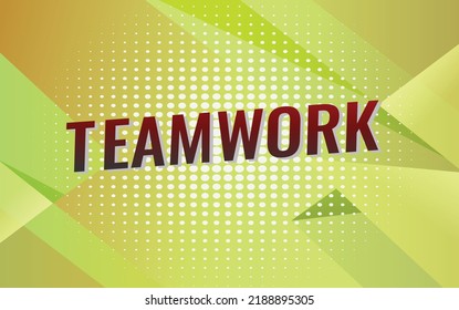 Teamwork palabra concepto vector ilustraciones modernas estilo 3d futurista para la plantilla de la página de aterrizaje ui aplicación móvil afiche pancarta volante fondo tarjeta de regalo etiqueta de cupón papel tapiz