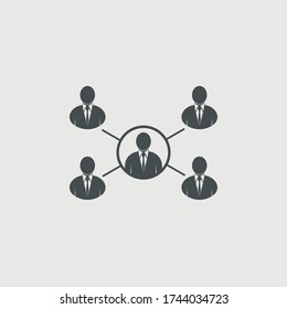 Teamwork Zusammenarbeit Menschen Verbindung Vektor Symbol-Illustrationszeichen