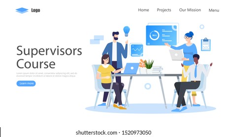 Teamwork Workshop Meeting Vector Illustration Concept, Suitable for web landing page, ui, mobile app, editorial design, flyer, banner, and other related occasion