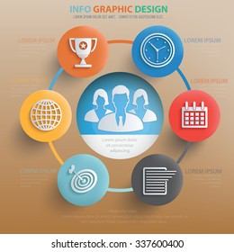 
Teamwork,Business concept info graphic design,clean vector