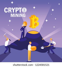 teamworkers crypto mining bitcoins