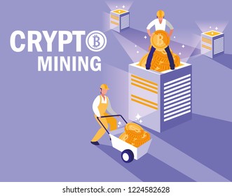 teamworkers crypto mining bitcoins