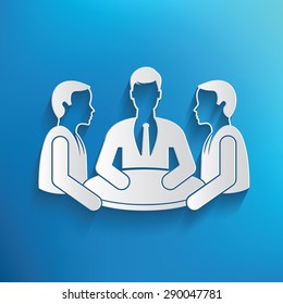 Teamwork,human resource design on blue background,clean vector