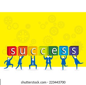Teamwork:Working together For Success.