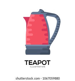 Teapot art icon. Teapot classic background. Teapot illustration concept. 