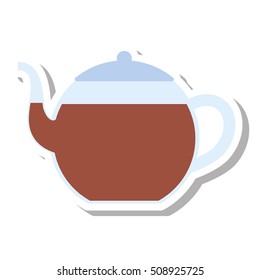 teapot beverage isolated icon vector illustration design