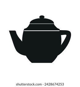  tetera para preparar té, ilustración vectorial de una tetera, tetera, icono aislado sobre un fondo blanco