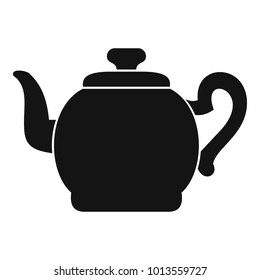 Teapot with cap icon. Simple illustration of teapot with cap vector icon for web