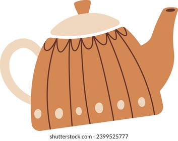 Teapot Ceramic Tableware Vector Illustration