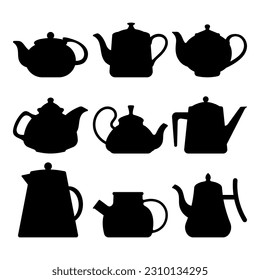 Plantillas de esténcil de juego de cafetera de tetera