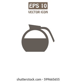 Teapot, Coffee Vector Icon.  