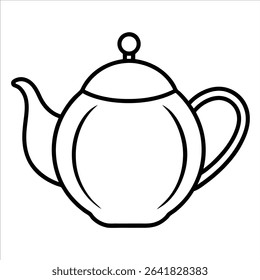 Teapot in continuous line art drawing style showcasing modern design with elegant simplicity and artistic flow capturing the essence of minimalism in an abstract style.