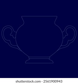 The teapot contour. Tea symbol. Flat outline. Vector illustration