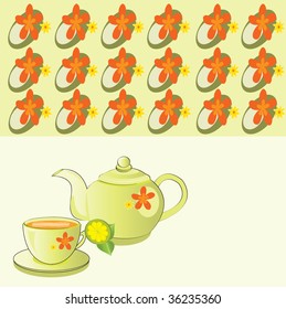 Teapot and cup