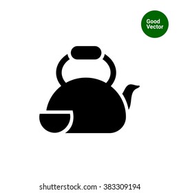 Teapot with cup