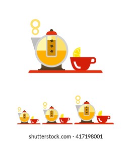 Teapot and cup
