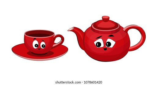 
teapot cup cartoon