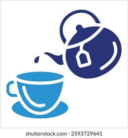 Teapot Cup Icon Element For Design