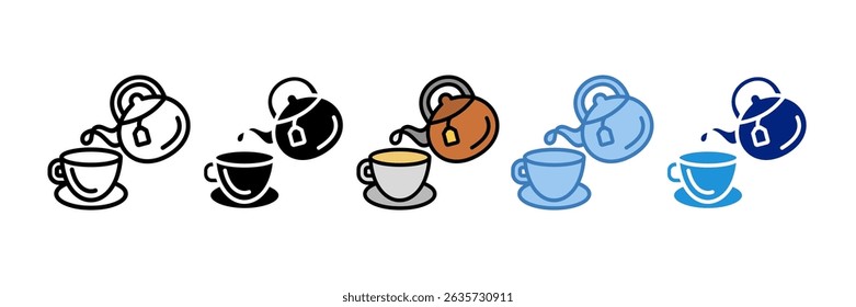 Teapot Cup Icon Element For Design