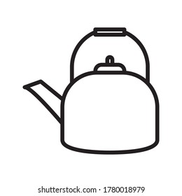 The teapot and cup icon. Tea symbol. Flat illustration on white background