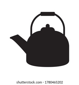 The teapot and cup icon. Tea symbol. Flat illustration on white background