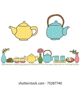 Teapot and cup of Japan