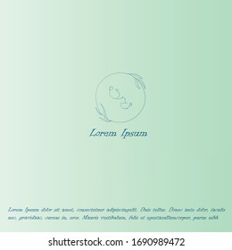 Teapot and Cup in logo style, web design that can be used for postcards in minimalism style