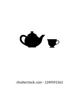 Teapot with cup silhouette