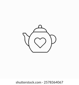 Teapot and cup vector illustration with a vintage ceramic design